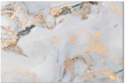 Artgeist Paveikslas - Baltas stone – elegant marble with golden reflections