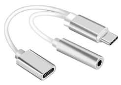 USB tipo C audio adapteris kaina