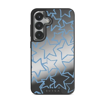 Stardust - Samsung Galaxy S25 Case, Elite Mirror Dark (Magnetic) / Silver