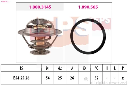 Termostatas, aušinimo skystis EPS 1.880.677