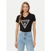 Guess Marškinėliai W5RI21 J1314 Juoda Regular Fit