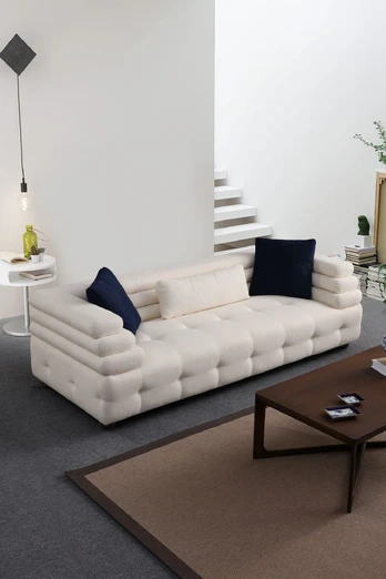 3 vietų sofa, Hanah Home, Boston 3, balta, 102 x 75 x 255