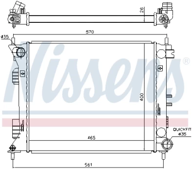 Variklio radiatorius NISSENS NIS 675007