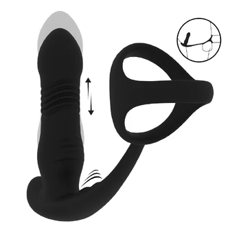 LEVELZ Pro Black - Vibrating Thrusting Anal System with Ring