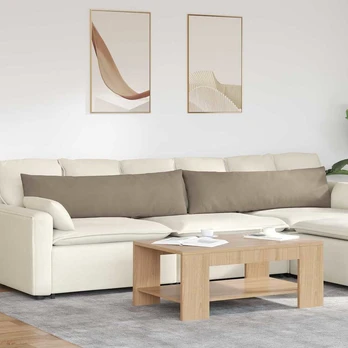Sofa PagalvÄs 2 pcs Taupe 145 x 40 cm audinys
