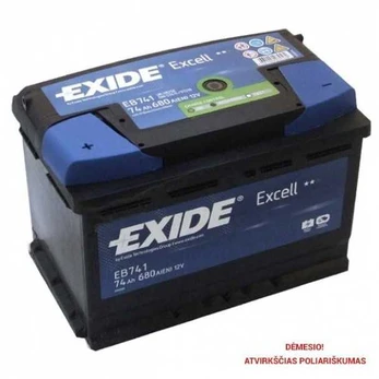 Akumuliatorius EXIDE 74 Ah 680 A EN 12V