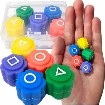 Žaidimo kauliukai "squid Game" - 5 vnt. su dėžute
