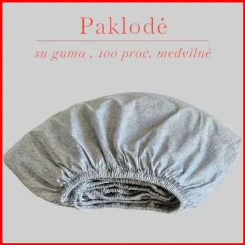 Paklodė su guma - 200x200+30cm.