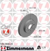 Stabdžių diskas ZIMMERMANN 590.2808.20 kaina