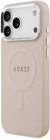 Dėklas Guess PU Saffiano MagSafe Case for iPhone 17 Pro Max Rožinė