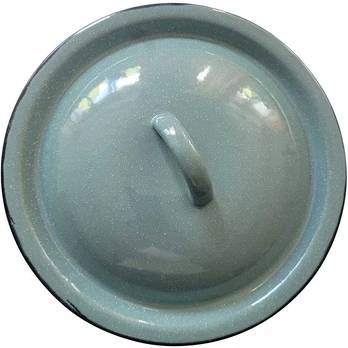 Enamelled cover 18 cm žalias speckled