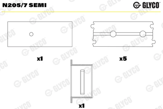 Veleno įdėklai N205/7 SEMI