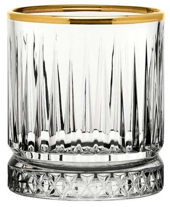 Viskio stiklinių komplektas Utopia Elysia Gold, stiklas, 0.355 l, 4 vnt.