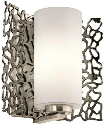 Sieninis šviestuvas Elstead Lighting Silver coral KL-Sidabrinis-CORAL1