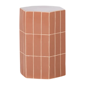 PLU DECORATIVE SIDE TABLE 54X38X32 CM CERAMIC OLD PINK