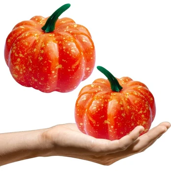Plastikinis moliūgas oranžinis 8 cm Openhome