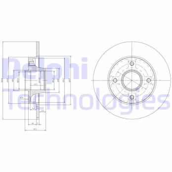Stabdžių diskas DELPHI BG9022RSC