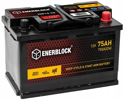 Akumuliatorius Enerblock Jdp12-75 Agm Duopower