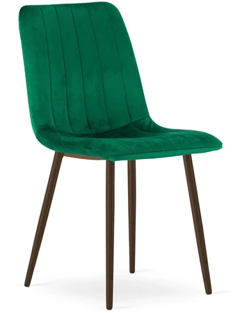Kėdė Lava, aksominis apmušalas, žalia, 86 cm