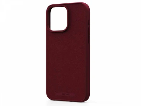 Njord Suede MagSafe dėklas jūsų Apple iPhone 15 Pro Max, red