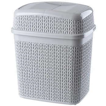 Atlenkiama šiukšliadėžė, 5L, pilka