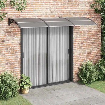 Stogelis durims, juodos spalvos, 300x80cm, polikarbonatas