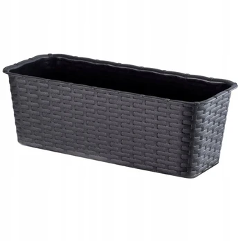 Balkono vazono dėžutė 40cm rotango