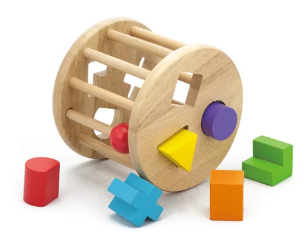 Lavinimo žaislas VIGA Shape Sorting Wheel 54123Vg, įvairių spalvų