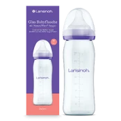 LANSINOH 240 ml stiklinis maitinimo buteliukas kaina