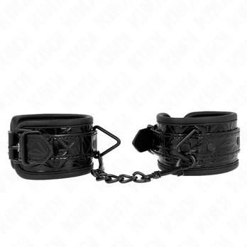 Kink Wrist Restraint KINK - DIAMOND PATTERN WRIST RESTRAINTS Juodas ADJUSTABLE 17-26 CM X 5.5 CM