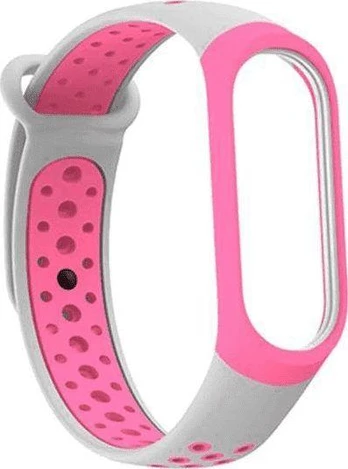 Beline Beline dirželis Mi Band 3/4 design rožinė-pilkas/pink-pilkas