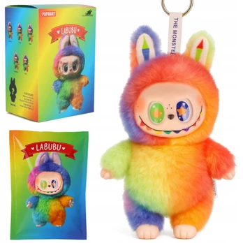 Labubu monsters žaislas su pakabuku - siurprizas, rainbow