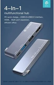 Devia Usb-c 3.1 į Usb3.0+usb2.0+pd+hdmi šakotuvas