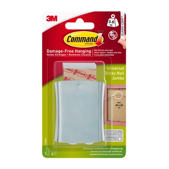 3M picture hanger for wire-backed frame Command Jumbo 3.6kg, gray | 3M7100108995