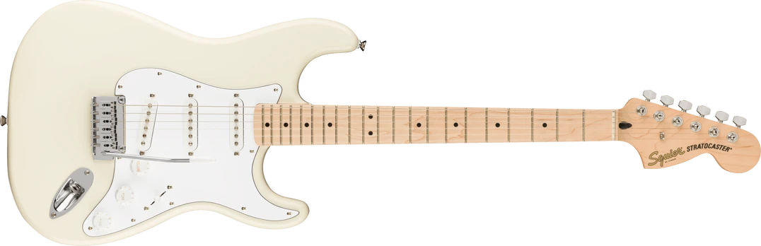 Fender Squier Affinity Stratocaster elektrinė gitara, Olympic Baltas