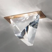 "Fabbian Tripla" - LED įleidžiamas lubų šviestuvas bronzos spalvos