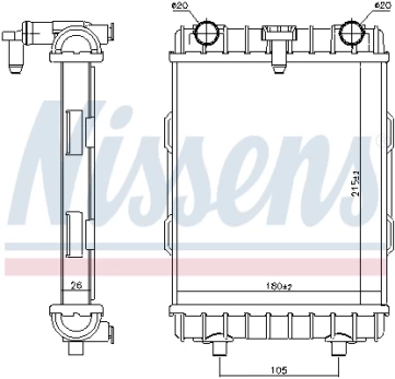 Variklio radiatorius NISSENS NIS 606645