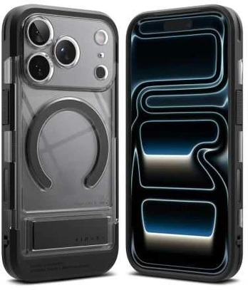 Ringke iPhone 17 Pro Case UX Magnetic Smoke Juodas