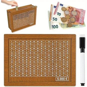 Senovinė medinė taupyklė su sekimo žymomis, 5000 €
