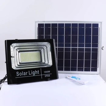 100W IP66 LED prožektorius su saulės baterija