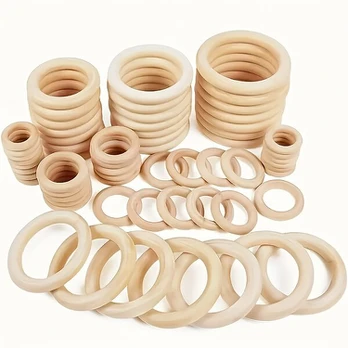 Mediniai žiedai, Mix 48pcs