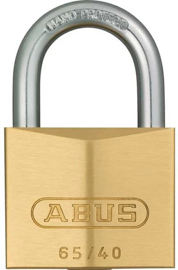 ABUS 65/40 KD, Conventional padlock, Key lock, Keyed to differ, Brass, Brass, Steel