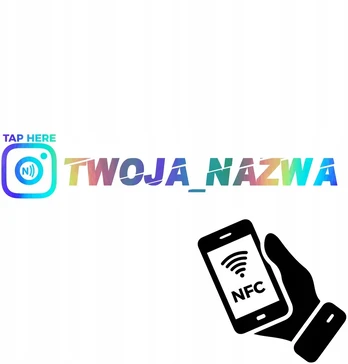 Lipdukas Instagram Holo su Nfc, jūsų tekstas - 30 cm