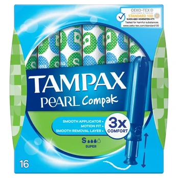 Tamponai TAMPAX COMPAK PEARL SUPER, 16 vnt.