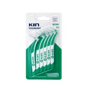 Tarpdančių šepetėlis KIN Micro, baltas/žalias, 6 vnt. kaina