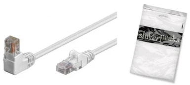 Shiverpeaks Patchcord cat6 S/FTP PIMF kątowo-prosty balta 25cm (BS08-64006)