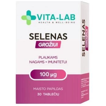 Selenas ELEVITA VITA-LAB100 μg, 30 tablečių
