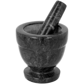 Granitinis virtuvinis grūstuvėlis, 10,5 cm, juodas