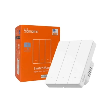 Sonoff SwitchMan ZBM5 Zigbee jungiklis 3 klavišų, baltas 80W