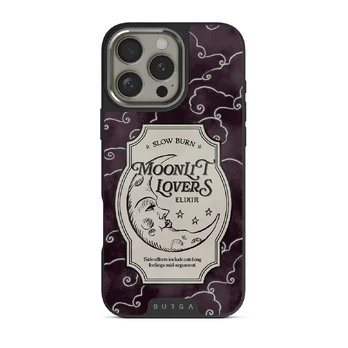 Moonlit Lovers - iPhone 16 Pro Case, Elite Dark (MagSafe) / Silver